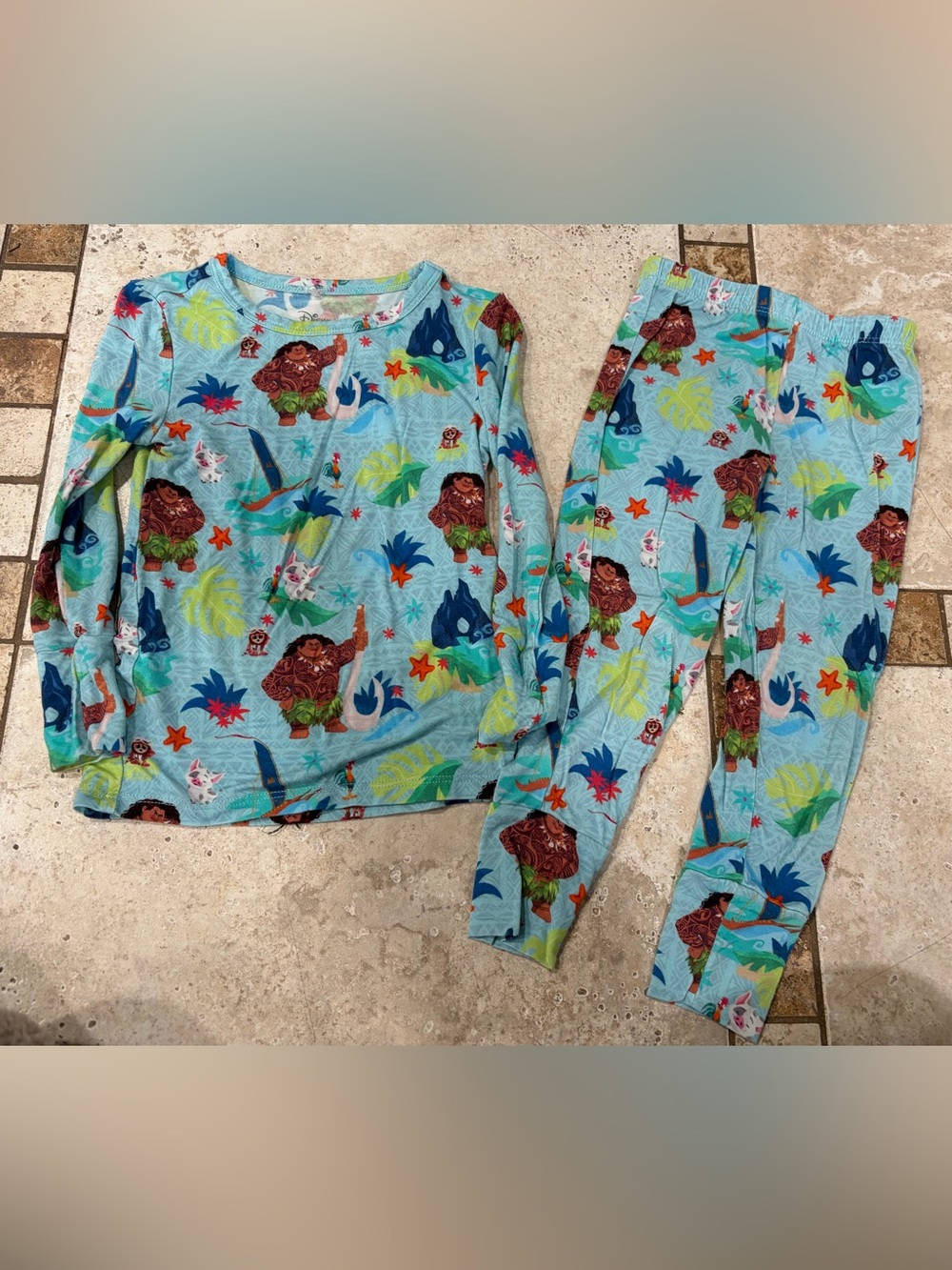 VGUC Posh Peanut Pajamas - Disney Moana Maui - 2T